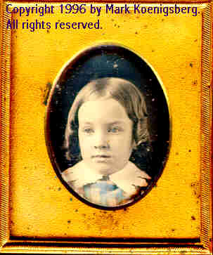 Ninth-plate daguerreotype of Pretty Girl Tinted Blue