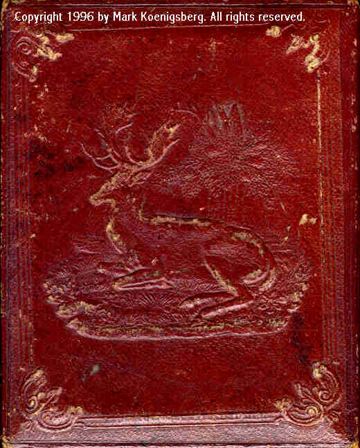 Quarter-plate leather case with Deer Design