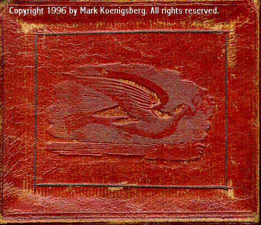 Sixth-plate leather case with Dove and Olive Branch Design
