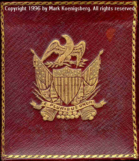 Sixth-plate leather case with Gold Union-Eagle Design