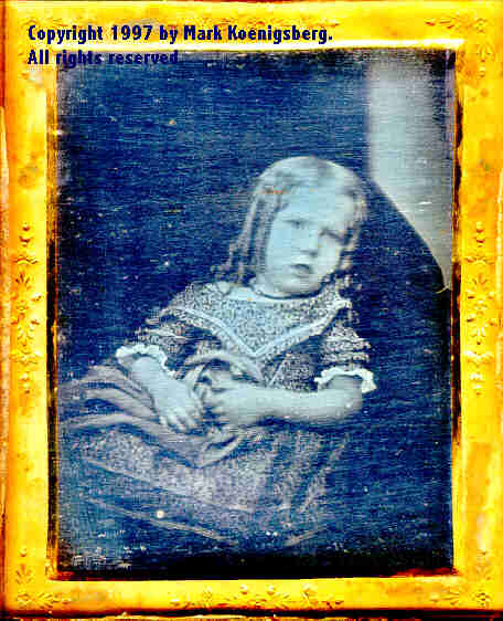 Quarter-plate daguerreotype of Girl Leaning on Couch