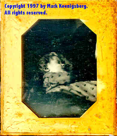 Sixth-plate daguerreotype of Sleeping Baby, in Acorn Matte