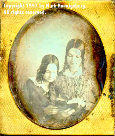 Sixth-plate daguerreotype of Two Sisters Reading
