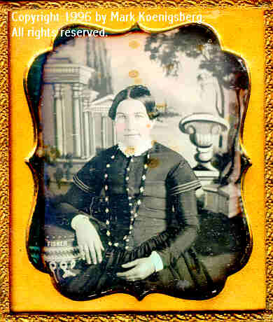 Sixth-plate daguerreotype of Woman Signed by Fisher