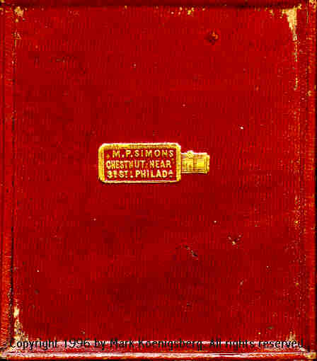 Sixth-plate Leather Case with Daguerreotype Camera Signed by M. P. Simons of Philadelphia