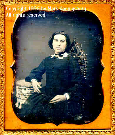 Sixth-plate daguerreotype of Woman Signed by Smith 1856