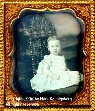 Sixth-plate daguerreotype of Child in Greenish-White