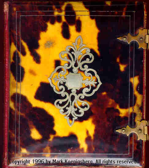Sixth-plate Tortoise-shell Case with Metal Inlay