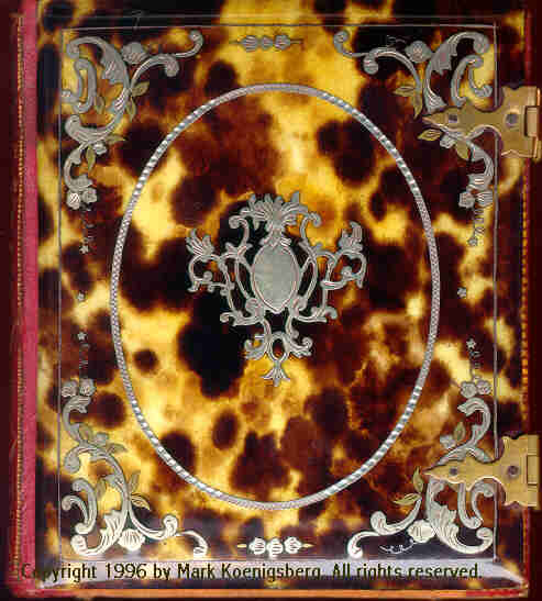 Sixth-plate Tortoise-shell Case with Metal Inlay