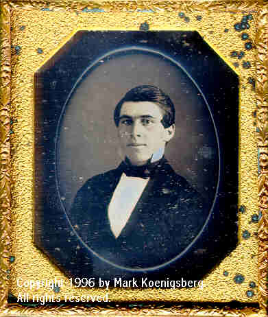 Sixth-plate daguerreotype of Man and Magic Circle Vignette