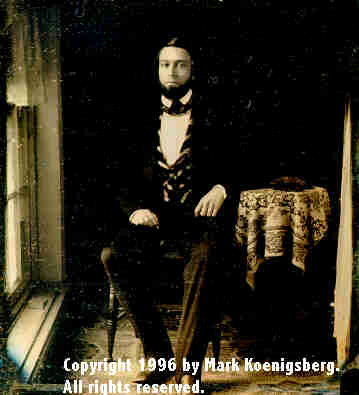Sixth-plate daguerreotype of  Grandfather Geo. Gedney Near Window